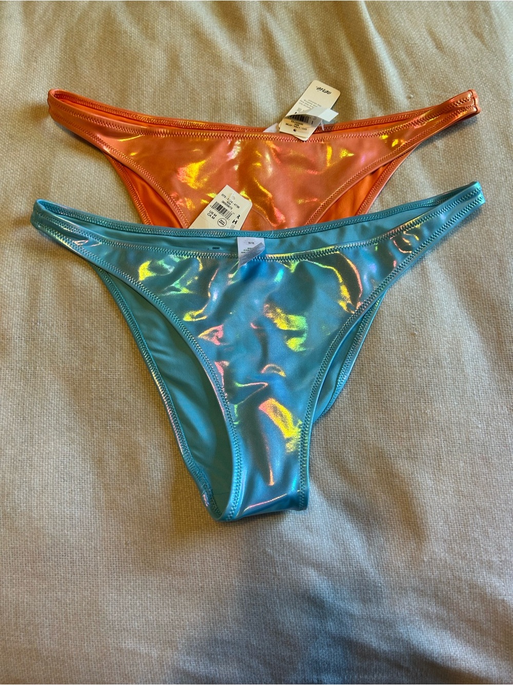 Aerie holographic prism bikini bottoms Size M. NWT